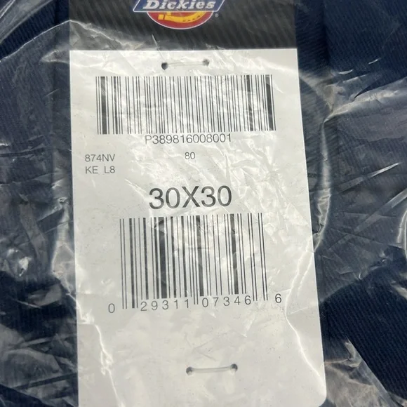 Dickies Men's Original 874 Work Pant, Navy, 30W x 30L NWT - Picture 4 of 4